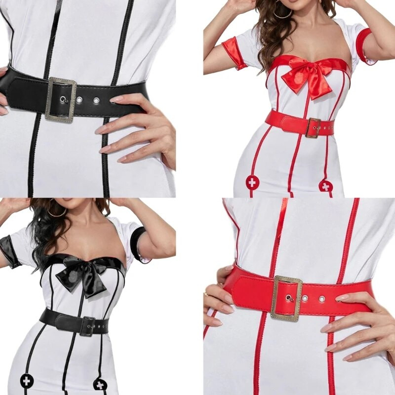 Božićni široki remen Crni gusarski remen Muški 39 inčni dugi muški remen za kostime za žene Muškarci Djeca Cosplay oprema