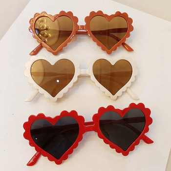 Zilead Слънчеви очила с форма на сърце за деца Момчета Момичета UV400 Защита на очите Слънчеви очила Сладки анимационни очила на открито за деца