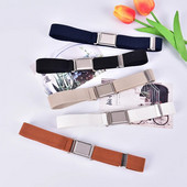 Ελαστική μονόχρωμη καμβά ζώνες για αγόρια κορίτσια Ελαστική ζώνη Μαγνητική πόρπη ελαστική ζώνη μέσης Ρυθμιζόμενη για παιδιά