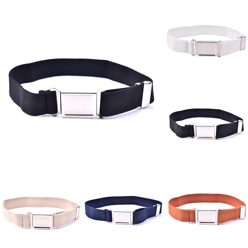 Ελαστική μονόχρωμη καμβά ζώνες για αγόρια κορίτσια Ελαστική ζώνη Μαγνητική πόρπη ελαστική ζώνη μέσης Ρυθμιζόμενη για παιδιά