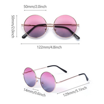 1PC ретро слънчеви очила за деца Слънчеви очила с кръгла рамка в бонбонени цветове за момчета и момичета Анти-UV ретро слънчеви очила Очила