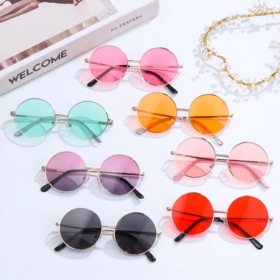 1PC Retro saulesbrilles bērniem Candy Color apaļa rāmja saulesbrilles zēniem, meitenēm, anti-UV vintage saulesbrilles