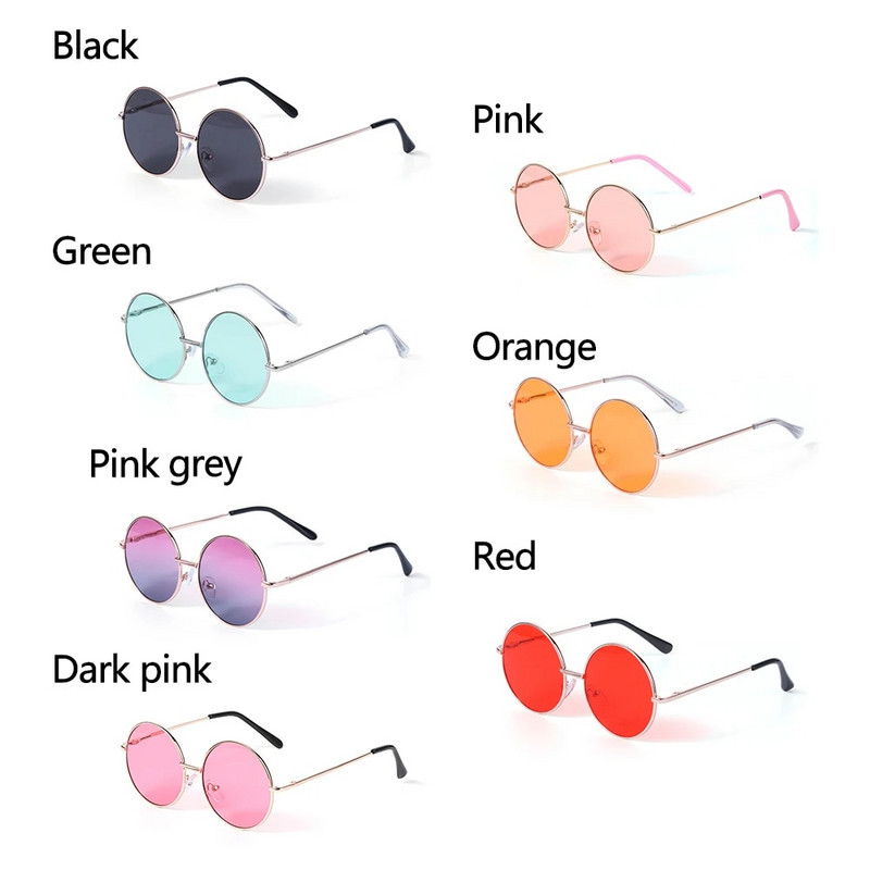 1PC Retro saulesbrilles bērniem Candy Color apaļa rāmja saulesbrilles zēniem, meitenēm, anti-UV vintage saulesbrilles