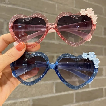 Момичета Момчета Сладки анимационни цветя Слънчеви очила Защита от слънце на открито Деца Прекрасни ретро очила Защита Класически детски очила
