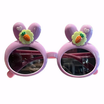 Детски слънчеви очила с анимационна форма на зайче с моркови Момичета Момче Детски слънчеви очила Косплей очила Сладки нюанси Очила UV400