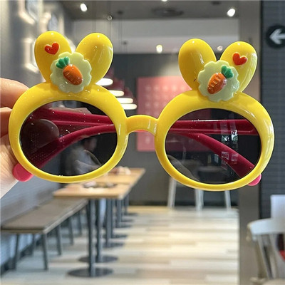 Bērnu saulesbrilles multfilmas zaķa forma ar burkānu meitenes zēns bērniem saulesbrilles Cosplay brilles jaukas ēnas brilles UV400