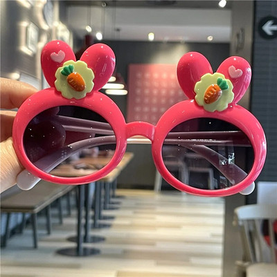 Bērnu saulesbrilles multfilmas zaķa forma ar burkānu meitenes zēns bērniem saulesbrilles Cosplay brilles jaukas ēnas brilles UV400