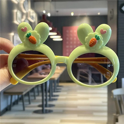 Bērnu saulesbrilles multfilmas zaķa forma ar burkānu meitenes zēns bērniem saulesbrilles Cosplay brilles jaukas ēnas brilles UV400