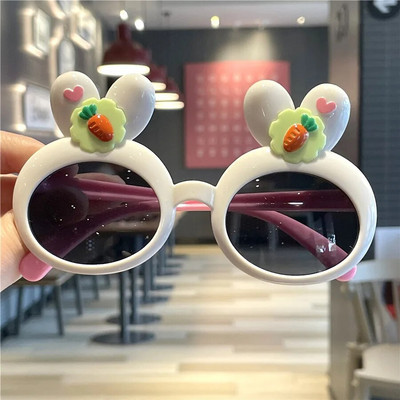 Bērnu saulesbrilles multfilmas zaķa forma ar burkānu meitenes zēns bērniem saulesbrilles Cosplay brilles jaukas ēnas brilles UV400