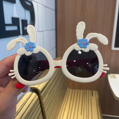 Bērnu saulesbrilles multfilmas zaķa forma ar burkānu meitenes zēns bērniem saulesbrilles Cosplay brilles jaukas ēnas brilles UV400