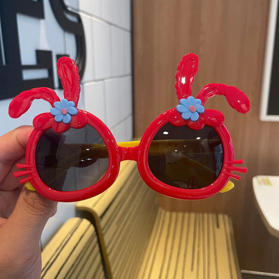 Bērnu saulesbrilles multfilmas zaķa forma ar burkānu meitenes zēns bērniem saulesbrilles Cosplay brilles jaukas ēnas brilles UV400