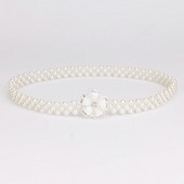 Pearl elastsed Rhinestone Flower klassi peenikesed vööd naiste vöökohale Dekoratiivsed Naistele Lastele Pulmakleidi Mantli aksessuaarid