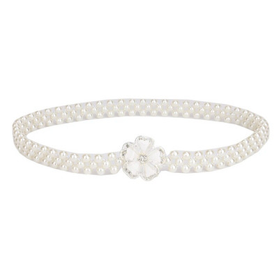 Pearl elastsed Rhinestone Flower klassi peenikesed vööd naiste vöökohale Dekoratiivsed Naistele Lastele Pulmakleidi Mantli aksessuaarid