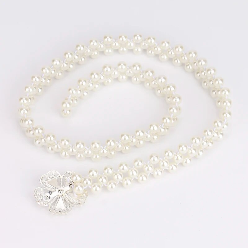 Pearl elastsed Rhinestone Flower klassi peenikesed vööd naiste vöökohale Dekoratiivsed Naistele Lastele Pulmakleidi Mantli aksessuaarid