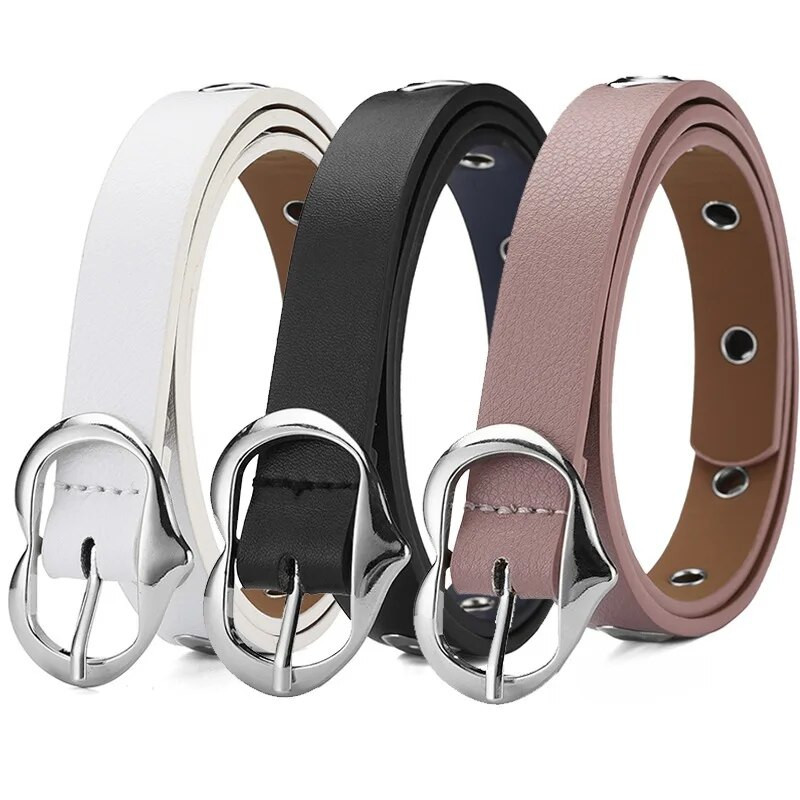 Rozā PU ādas josta Bērnu modes tendence Ikdienišķa greznība Dizains Meiteņu Josta Gothic Punk ins Korejas pin sprādzes korsete melna