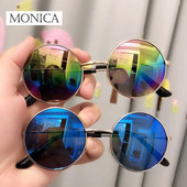 2024. gada vintage bērnu saulesbrilles zēniem meitenēm, bērniem, aizsargbrilles retro anti-UV400, apaļas mākoņa brilles 2–10 gadus vecas, jaunas