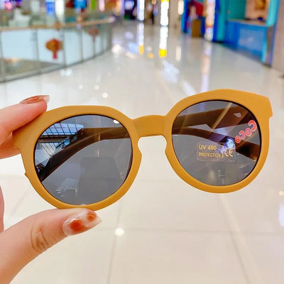 Jaunas modes bērnu brilles Vintage apaļas āra saules aizsargbrilles zīdaiņiem Akrila UV400 saulesbrilles bērniem brilles