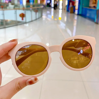 Jaunas modes bērnu brilles Vintage apaļas āra saules aizsargbrilles zīdaiņiem Akrila UV400 saulesbrilles bērniem brilles
