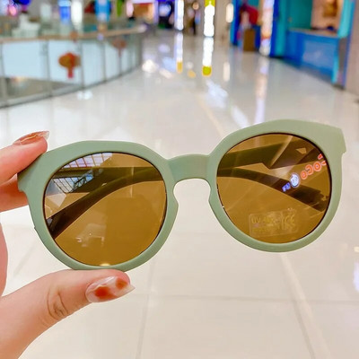 Jaunas modes bērnu brilles Vintage apaļas āra saules aizsargbrilles zīdaiņiem Akrila UV400 saulesbrilles bērniem brilles