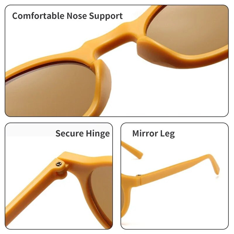 Jaunas modes bērnu brilles Vintage apaļas āra saules aizsargbrilles zīdaiņiem Akrila UV400 saulesbrilles bērniem brilles