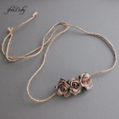 Modni cvjetni remen, dječji remen od konoplje, vezice od konoplje, remen od konoplje