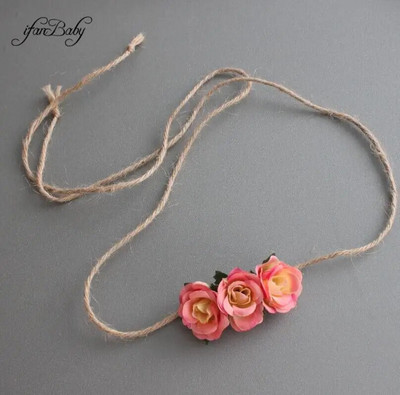 Modni cvjetni remen, dječji remen od konoplje, vezice od konoplje, remen od konoplje