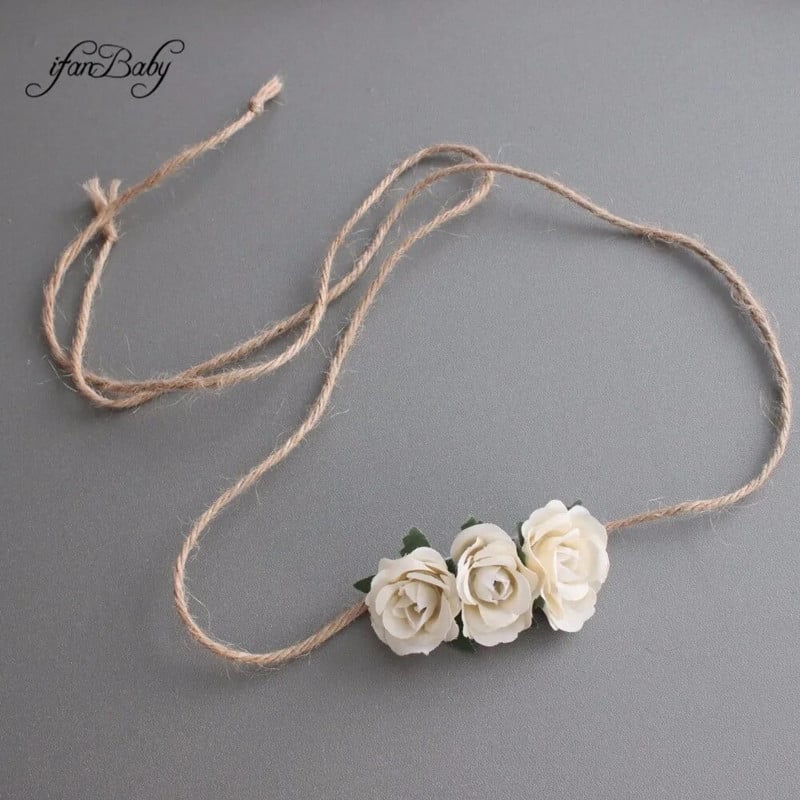 Modni cvjetni remen, dječji remen od konoplje, vezice od konoplje, remen od konoplje