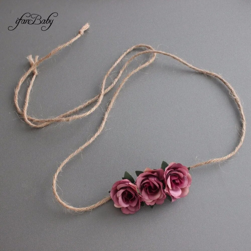 Modni cvjetni remen, dječji remen od konoplje, vezice od konoplje, remen od konoplje