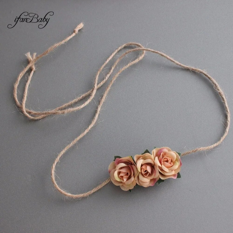 Modni cvjetni remen, dječji remen od konoplje, vezice od konoplje, remen od konoplje