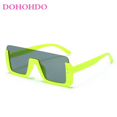 Jaukas bērnu saulesbrilles Taisnstūris Modes Bērnu Saulesbrilles Pusrāmis Bērnu Brilles Aizsargtoņi Zēnu Meiteņu Brilles UV400