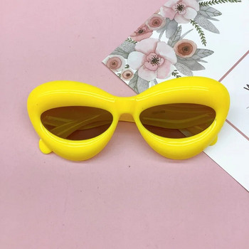 Нови слънчеви очила с цвят на котешко око, детски слънчеви очила за момчета, модни маркови дизайнерски овални сенки UV400, жълти, розови, слънчеви очила за момичета Y2k