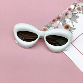 Νέα Cat Eye Candy Color Παιδικά γυαλιά ηλίου Αγόρια, επώνυμα σχεδιαστής μόδας Οβάλ Αποχρώσεις φακών UV400 Girls Κίτρινο Ροζ Y2k Γυαλιά ηλίου