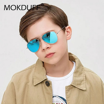 Παιδικά κλασικά πολωτικά γυαλιά ηλίου Αγόρια Πολύχρωμος φακός 5-12 ετών Καθρέφτης Παιδικά γυαλιά Μεταλλικός σκελετός γυαλιά οράσεως UV400