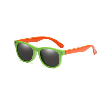 Polarized Παιδικά γυαλιά ηλίου TR90 Πλαίσιο γέλης σιλικόνης Classic τετράγωνο Παιδικά γυαλιά ηλίου για κορίτσια Αγόρια Πολύχρωμα παιδικά γυαλιά UV400
