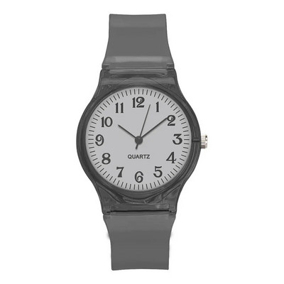 Ceas Copii Ceasuri Cuarț Ceasuri de mână Jeleu pentru Fată și Băiat Ceasuri Sport Copii Student Plastic Transparent Montre Femme
