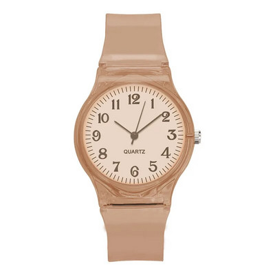 Ceas Copii Ceasuri Cuarț Ceasuri de mână Jeleu pentru Fată și Băiat Ceasuri Sport Copii Student Plastic Transparent Montre Femme