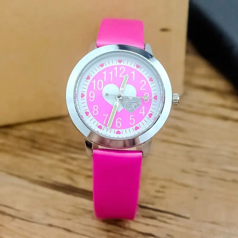 Πολύχρωμο καρτούν Μονόκερος Πεταλούδα λουλούδι Κορίτσια Παιδικά Παιδικά Φοιτητικά Γενέθλια Χριστουγεννιάτικο Δερμάτινο ρολόγια PU Δώρο Ρολόι