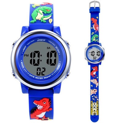 Skaista, jauka 3D sirds varavīksne vienradzis meitenes bērni bērni silikona ūdensizturīgs digitālais sporta modinātājs, gaišs dāvanas pulksteņi pulkstenis