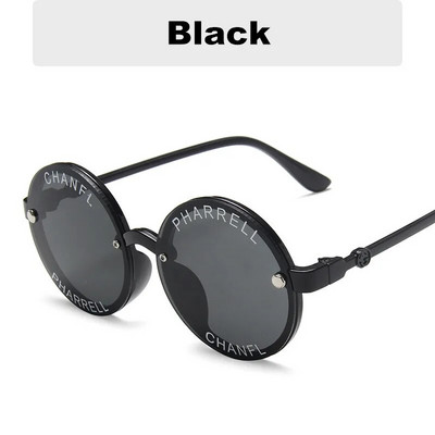 2024. aasta uus moodne ümmarguse raamiga peegliga laste päikeseprillid, plastist klassikalised laste peegeldusvastased päikeseprillid Uv400