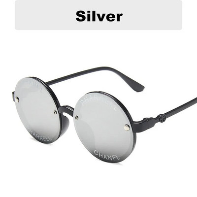 2024. aasta uus moodne ümmarguse raamiga peegliga laste päikeseprillid, plastist klassikalised laste peegeldusvastased päikeseprillid Uv400