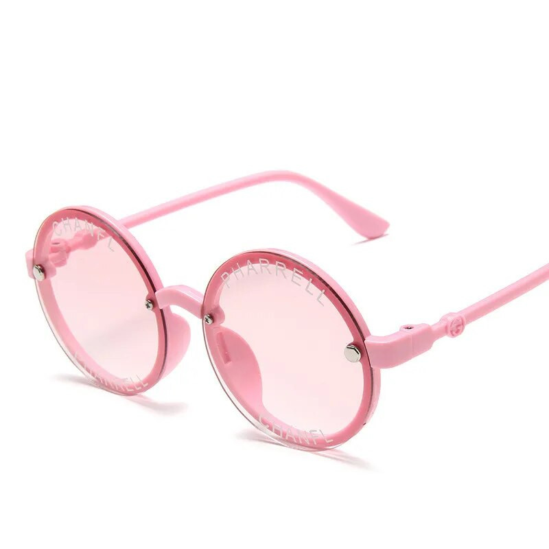 2024. aasta uus moodne ümmarguse raamiga peegliga laste päikeseprillid, plastist klassikalised laste peegeldusvastased päikeseprillid Uv400