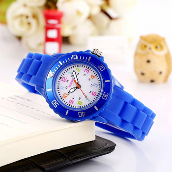 Цветни деца Момчета Момичета Студенти Силиконови меки каишки Желирани бонбони Свободно време Подаръци за рожден ден Кварцови ръчни часовници Ръчен часовник