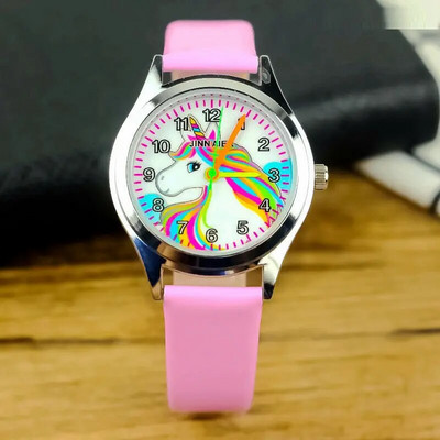 Flori colorate Fluture Inimă Unicorn Cadouri pentru copii Ceasuri Fete Copii Petrecere Studentă Ceas Cuarț Piele PU Ceasuri de mână