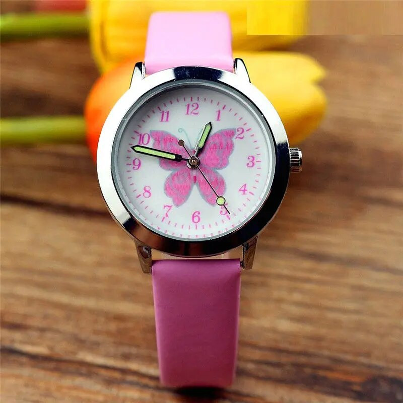 Šareno cvijeće Leptir Srce Jednorog Dječji darovi Satovi Djevojke Djeca Studenti Party Kvarcni sat Kožni PU ručni satovi