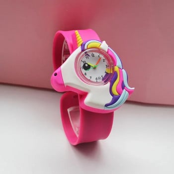 Fashion Cartoon Unicorn Flash Light για κορίτσια Παιδικά ρολόγια με βραχιόλι λουράκι σιλικόνης Παιδικά ρολόγια Ρολόι reloj infantil