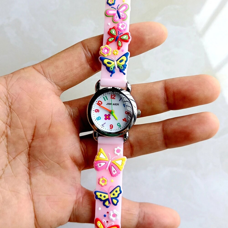 Multifilm Armas 3D Ükssarvik Liblikad Lilled Ilusad Kellad Tüdrukutele Poistele Lapsed Lapsed Õpilastele Pidu jõulukingitused Kell