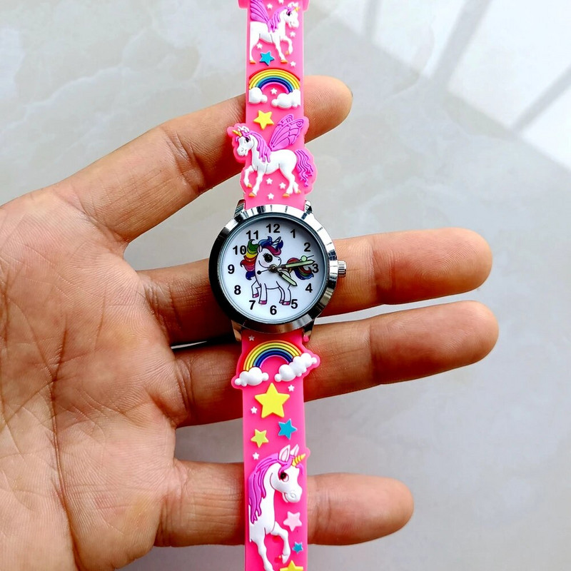 Multifilm Armas 3D Ükssarvik Liblikad Lilled Ilusad Kellad Tüdrukutele Poistele Lapsed Lapsed Õpilastele Pidu jõulukingitused Kell