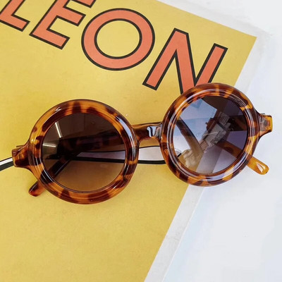 1 gab. 6 krāsu mazuļu saulesbrilles zēnam meitenei leoparda modes saulesbrilles bērnu brilles pludmales brilles