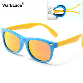 WarBLade Нови цветни детски слънчеви очила TR90 Момичета Момчета Поляризирани слънчеви очила Силиконови гъвкави бебешки детски UV400 Огледални очила