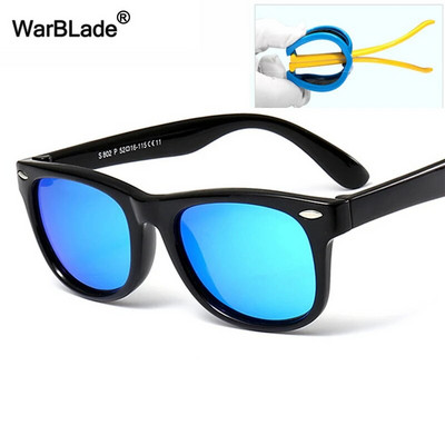 WarBLade Nove šarene sunčane naočale za djecu TR90 Polarizirane sunčane naočale za djevojčice i dječake Silikonske fleksibilne dječje UV400 zrcalne naočale